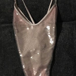 Sequin Thong Bodysuit Victoria’s Secret Small